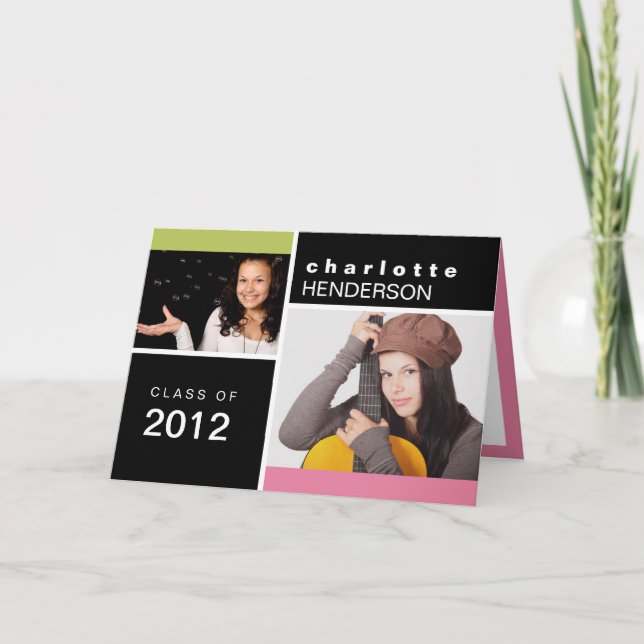 Anúncio de graduação de fotos personalizadas em pr (Frente)