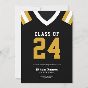 Anúncio de Graduação de Futebol Dourado de Jersey