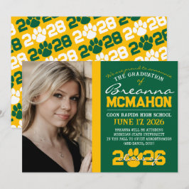 Anúncio de Graduação de Impressão de Linhas Verde 