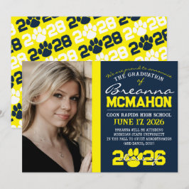 Anúncio de Graduação de Impressão de marinho e Pat