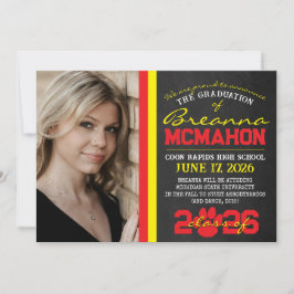 Anúncio de Graduação de Impressão de Pata Vermelha