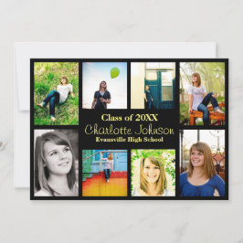 Anúncio de Graduação de Oito/Nove Fotos - Preto