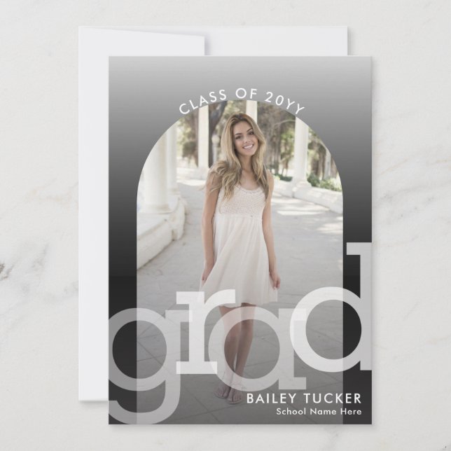 Anúncio de Graduação de Ombre de Arch 2-Foto (Frente)