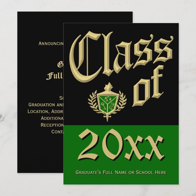 Anúncio de Graduação de Paixão Verde (Frente/Verso)