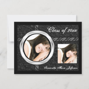 Anúncio de graduação de quadros preto/cromo del