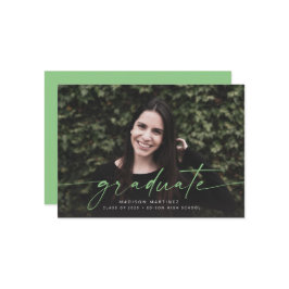 Anúncio de Graduação de Script de Formando Verde
