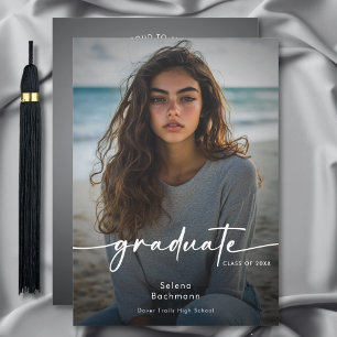 Anúncio de Graduação de Script de Foto Moderno