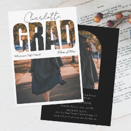 Anúncio de Graduação de Script de Foto na moda