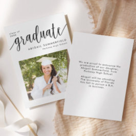 Anúncio de Graduação de Script Manuscrito Foto