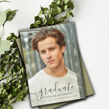 Anúncio de Graduação de Segundo grau de Foto Simpl