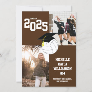 Anúncio de Graduação de Voleibol Esportivo Brown