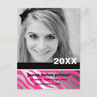 Anúncio de Graduação de Zebra Framboesa