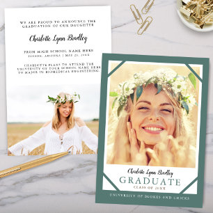 Anúncio de Graduação do Azul Teal Moderno 2 Foto