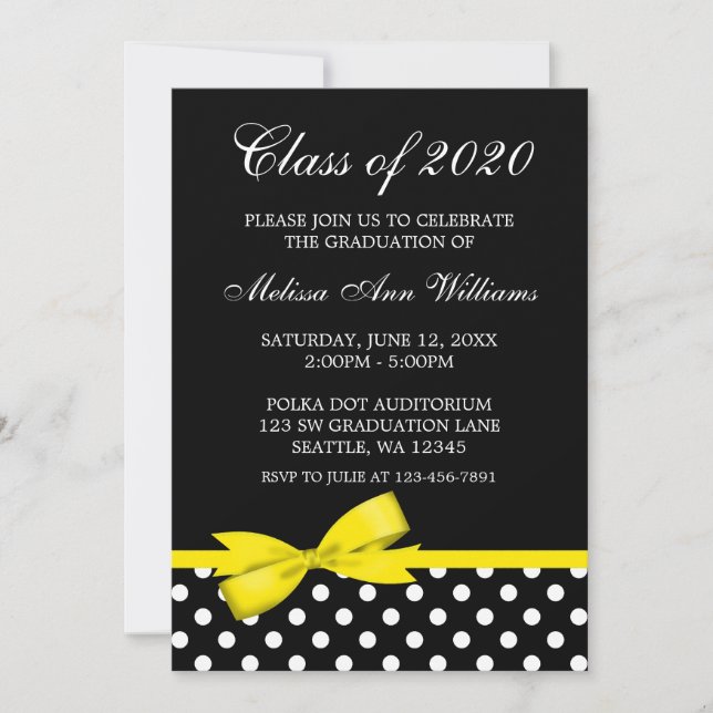 Anúncio de Graduação do Bolinhas Amarelo (Frente)