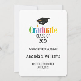 Anúncio de graduação do Boné Formando preto