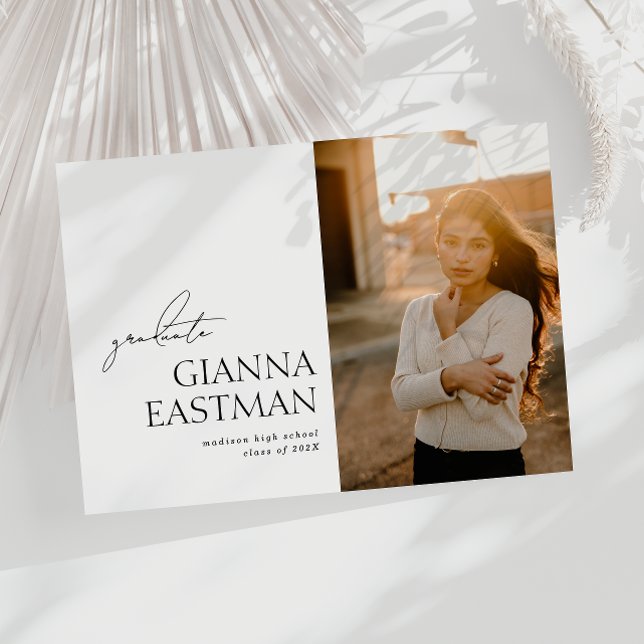 Anúncio de graduação do Formando Inspiron (Inspiring Graduate Graduation Announcement)