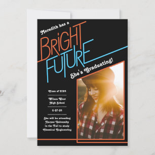 Anúncio de graduação do futuro brilhante
