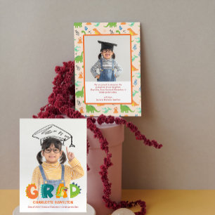 Anúncio de Graduação do Jardim de Infância Dinossa