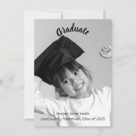 Anúncio de Graduação do Jardim de Infância Elegant