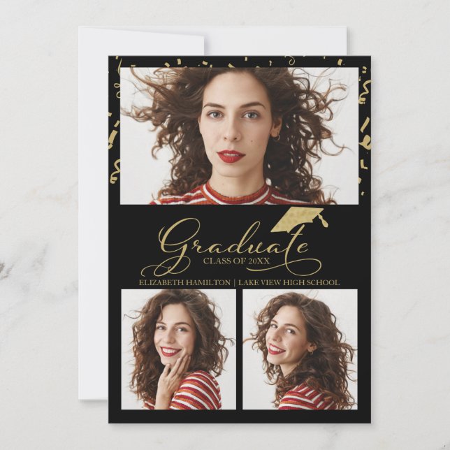 Anúncio de graduação do segundo grau 3 Foto (Frente)