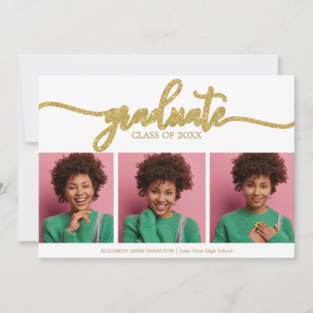 Anúncio de graduação do segundo grau 3 Foto (Frente)