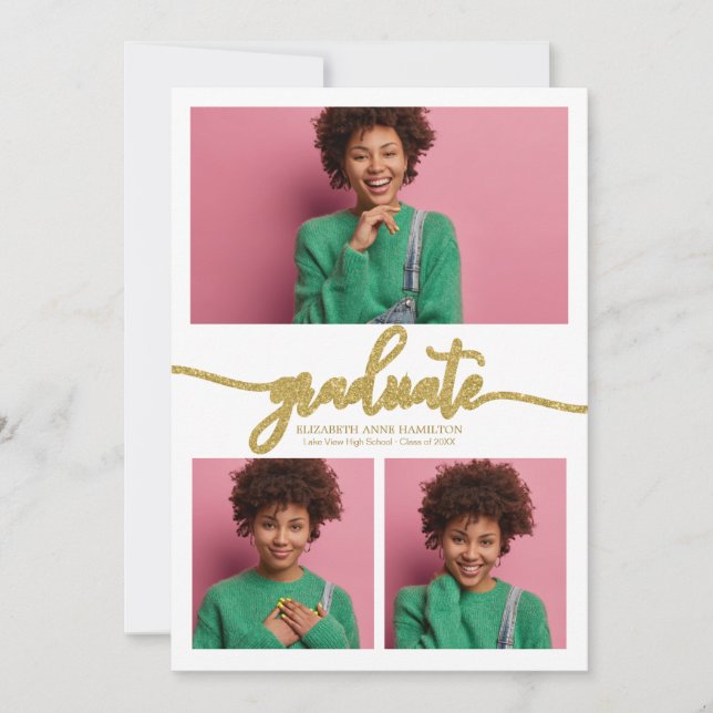 Anúncio de graduação do segundo grau 3 Foto (Frente)