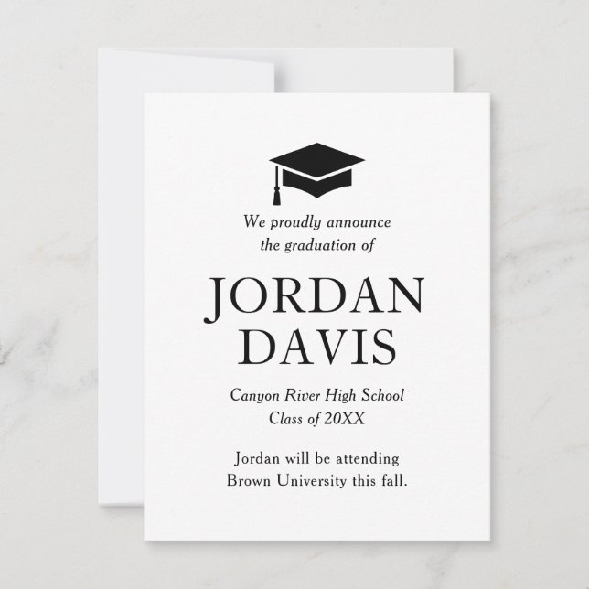 Anúncio de graduação do Segundo grau clássico (Frente)