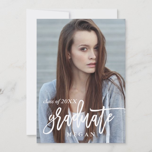 Anúncio de Graduação do Tipo de Pincel Moderno (Frente)