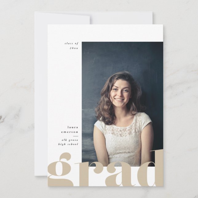 Anúncio de Graduação do Tipo Grande Negrito (Frente)