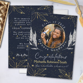 Anúncio de graduação Dourada do Marinho Elegante