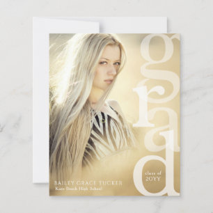 Anúncio de Graduação Dourada do Orçamento de Sobre