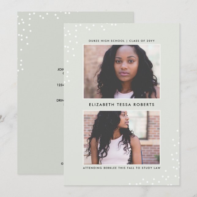 Anúncio de Graduação Duplamente Pontuado (Frente/Verso)