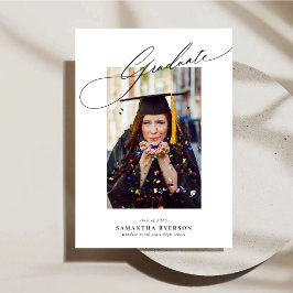 Anúncio de graduação e convite modernos