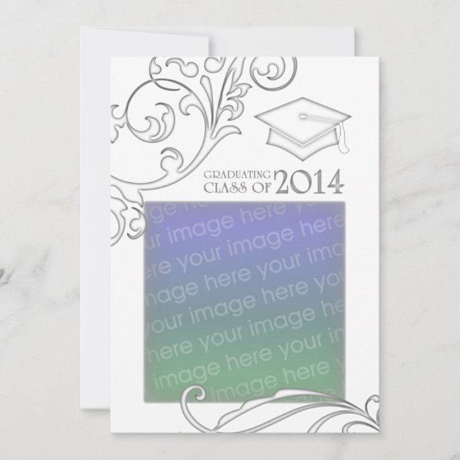 anúncio de graduação elegante de 2014 (Frente)