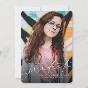 Anúncio de graduação elegante do formando