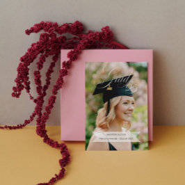 Anúncio de Graduação Elegante Várias Fotos