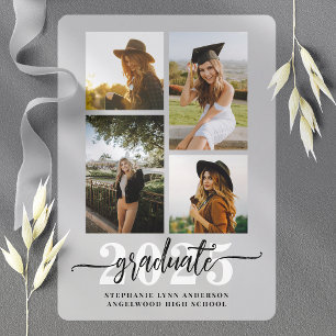 Anúncio de Graduação em Colagem de Fotos Soft Gray