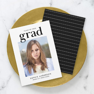 Anúncio de Graduação em Foto Preto e Branco com Se