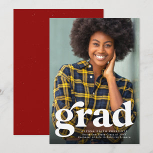 Anúncio de graduação em foto vertical vermelha sim