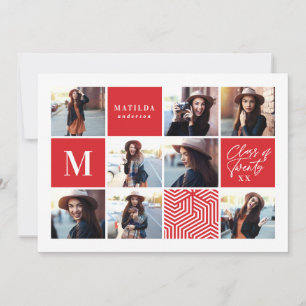 Anúncio de graduação em fotografia geométrica