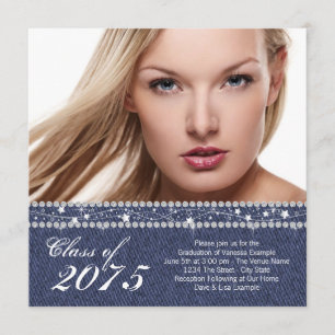 Anúncio de Graduação em Ganga Azul e Diamante