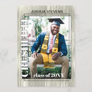 Anúncio de Graduação em Madeira Rústica Vintage