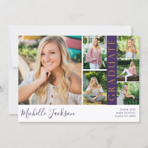 Anúncio de Graduação em Púrpura do School Spirit 6