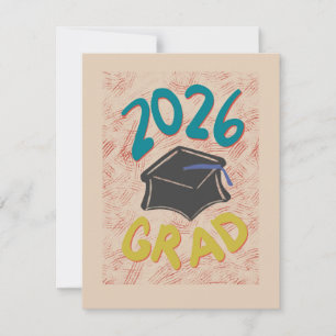 Anúncio de Graduação Estilo Grunge da Turma de 202
