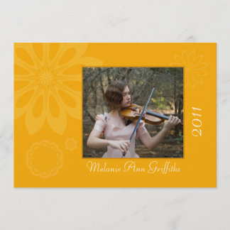 Anúncio de Graduação Floral da Boêmia Dourada