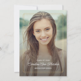 Anúncio de Graduação Floral Moderna de Foto Person