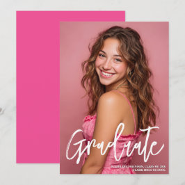 Anúncio de Graduação Foto Rosa Tendência 2026