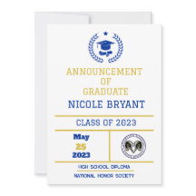 Anúncio de graduação HS