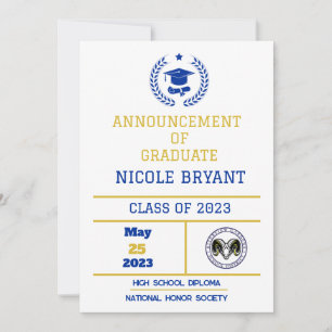 Anúncio de graduação HS