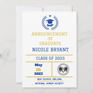 Anúncio de graduação HS